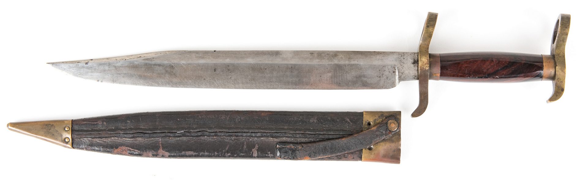 Lot 326: Confederate Bowie Bayonet Knife with Scabbard