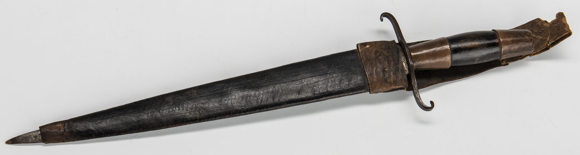 Lot 330: Confederate AR Calvary Toothpick Side Knife with Scabbard