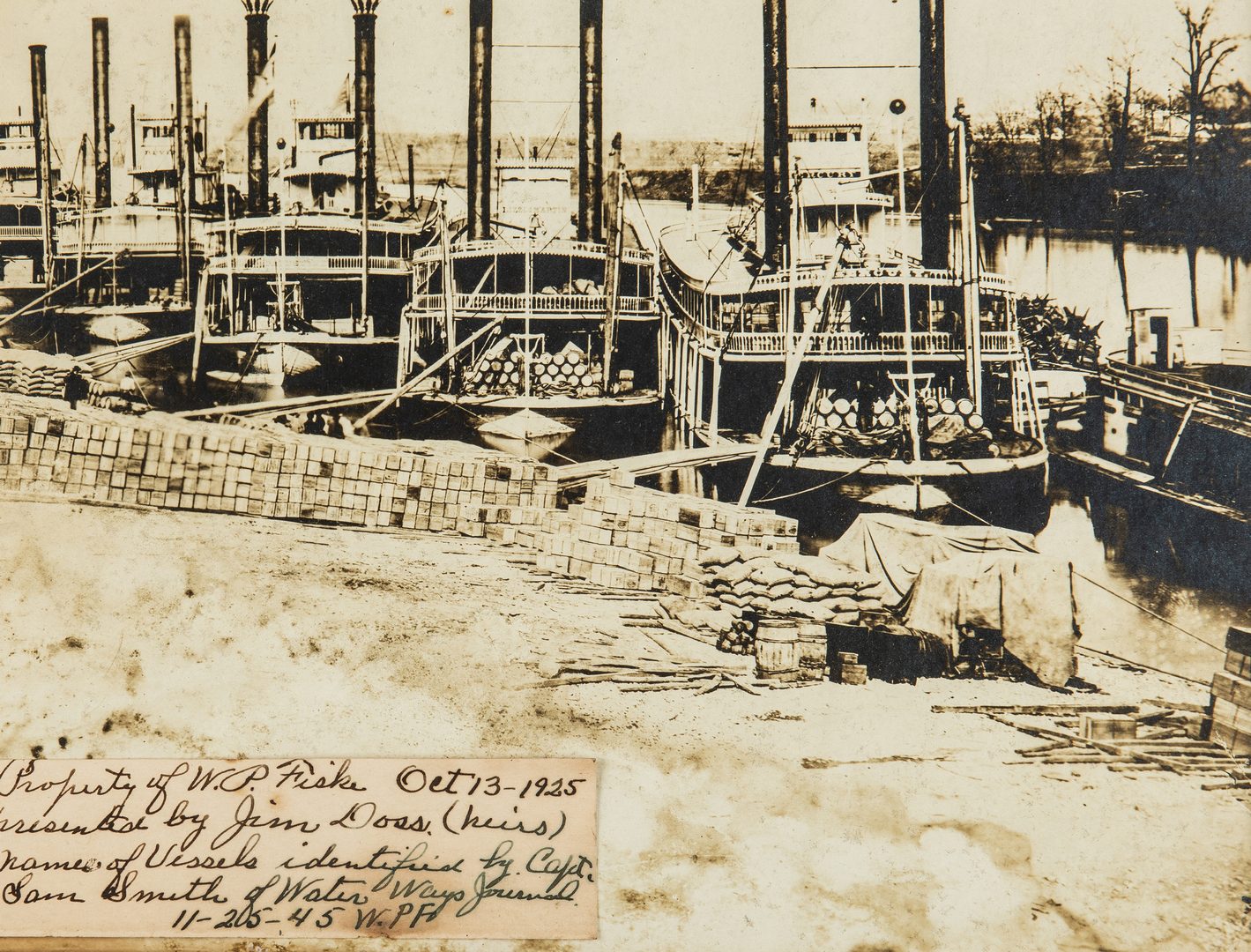 Lot 343: War era Photo of Nashville Wharf, Lee and Generals Print