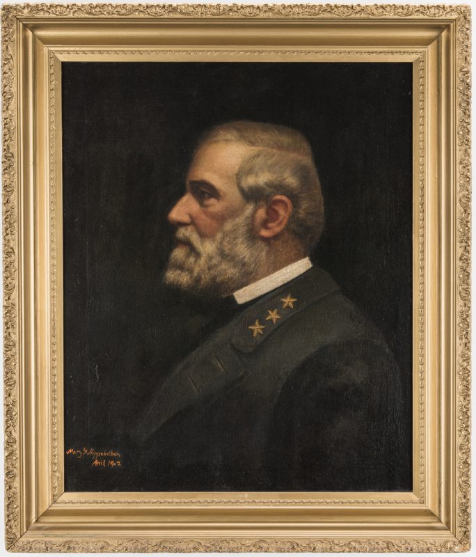 Lot 348: Robert E. Lee Portrait, c. 1902, oil on canvas