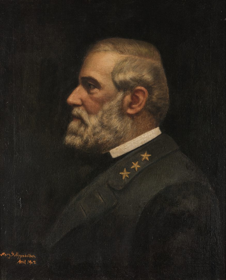 Lot 348: Robert E. Lee Portrait, c. 1902, oil on canvas