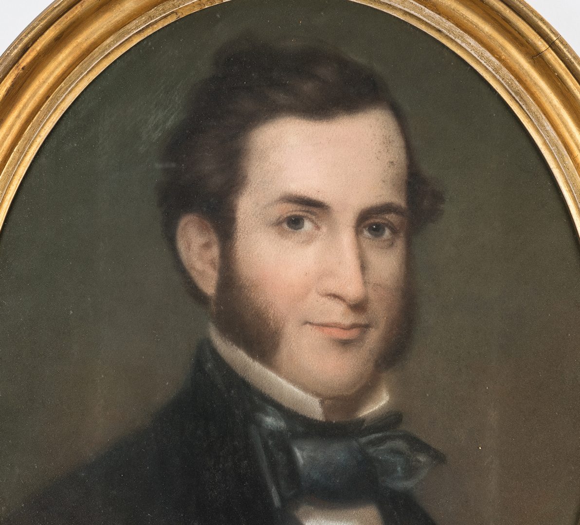 Lot 351: Attr. William Thurston Black, TN oval portrait of Mr. Rush