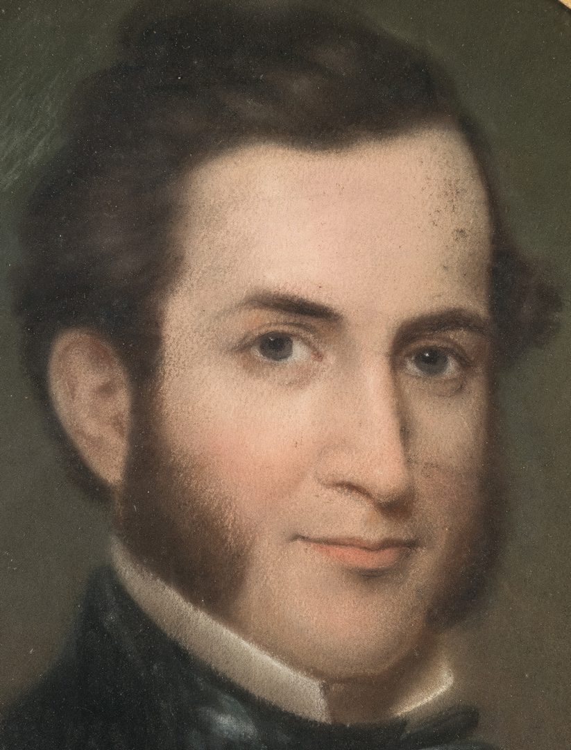 Lot 351: Attr. William Thurston Black, TN oval portrait of Mr. Rush