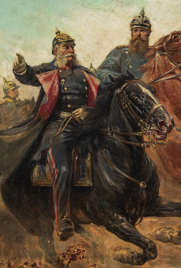 Lot 356: Jacobus Leisten O/B, Prussian Officers on Horseback