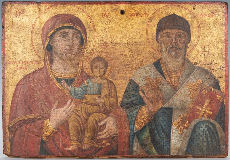 Lot 367: Russian Greek Orthodox Icon, tempera on panel