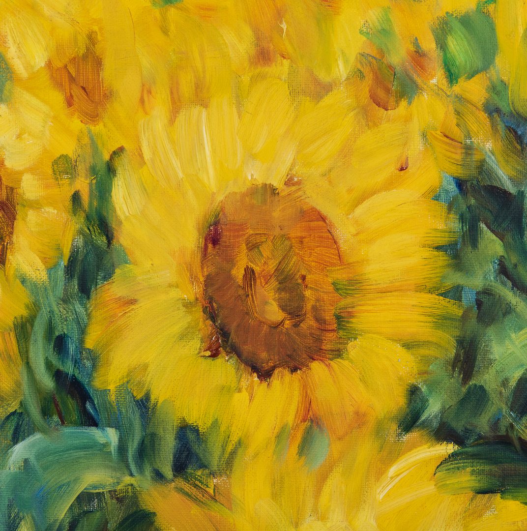 Lot 374: Malva O/C, Mediterranean Sunflowers