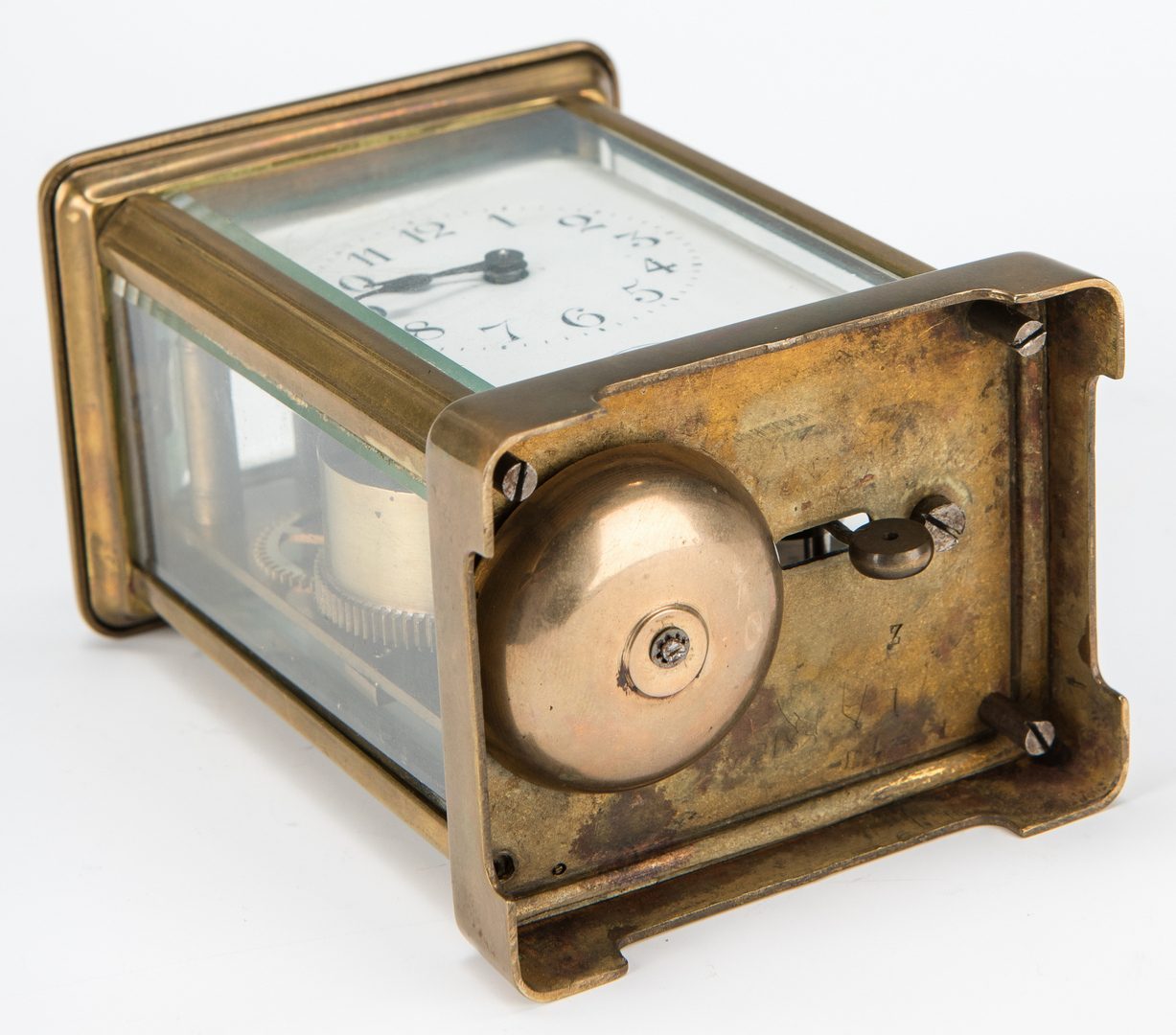 Lot 380: 2 Brass Carriage Clocks with Alarms