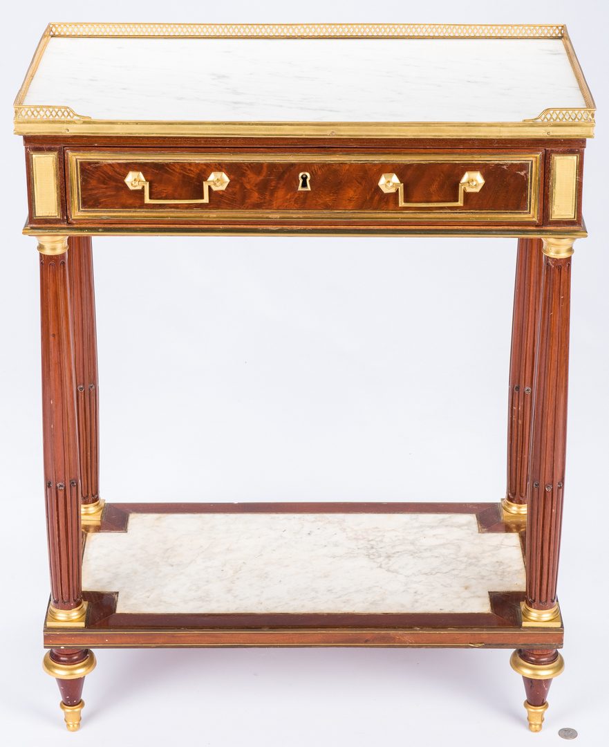 Lot 384: Directoire Marble Top Table, c. 1800