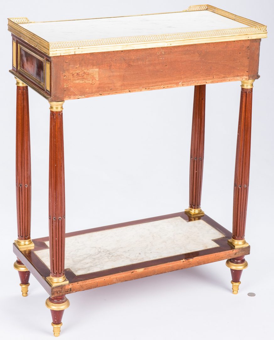 Lot 384: Directoire Marble Top Table, c. 1800
