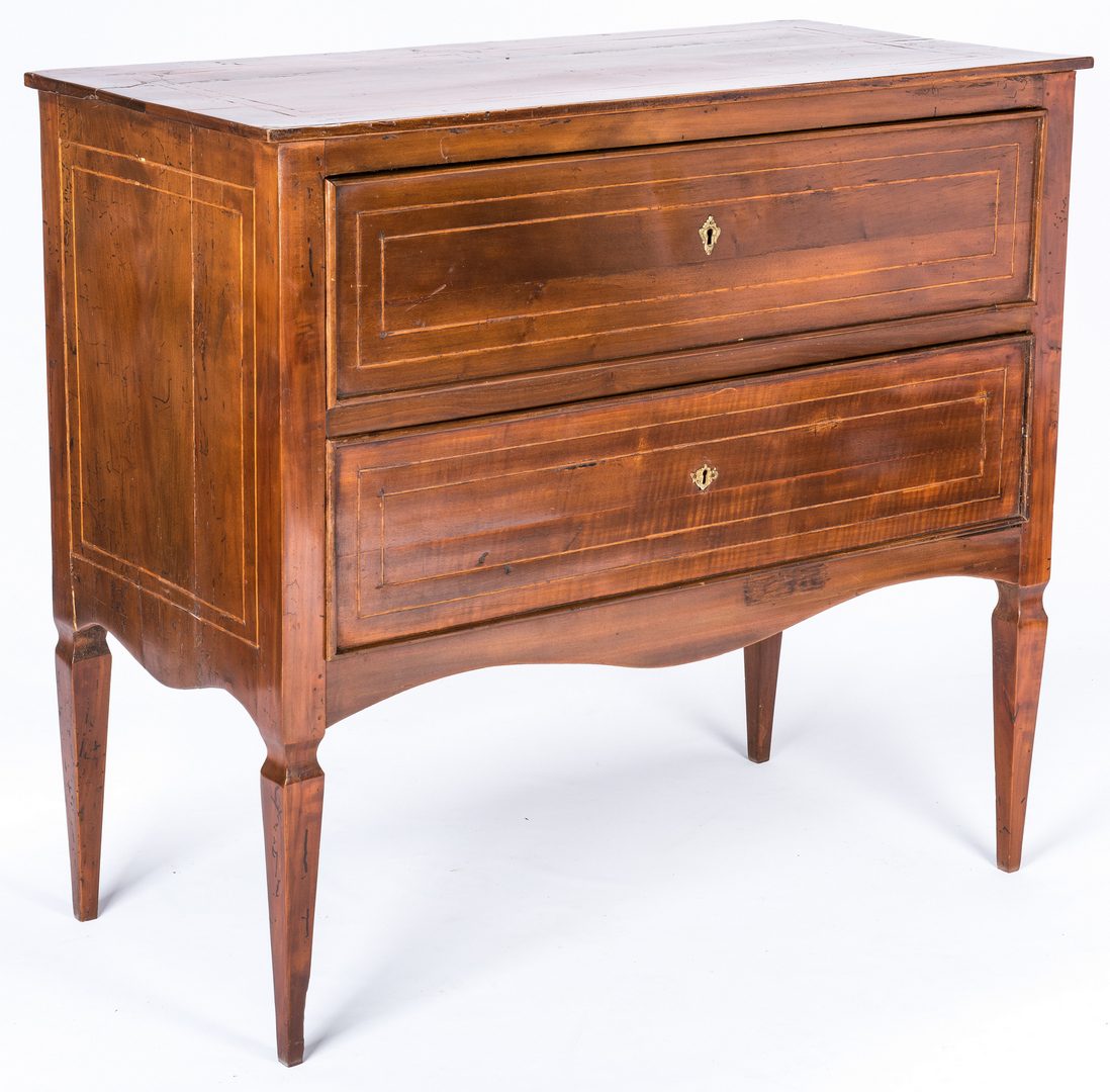 Lot 388: Italian Neoclassical Two Drawer Commode