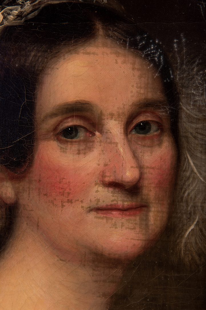 Lot 409: Portrait of Julia Wingate Clapp, attr. Badger