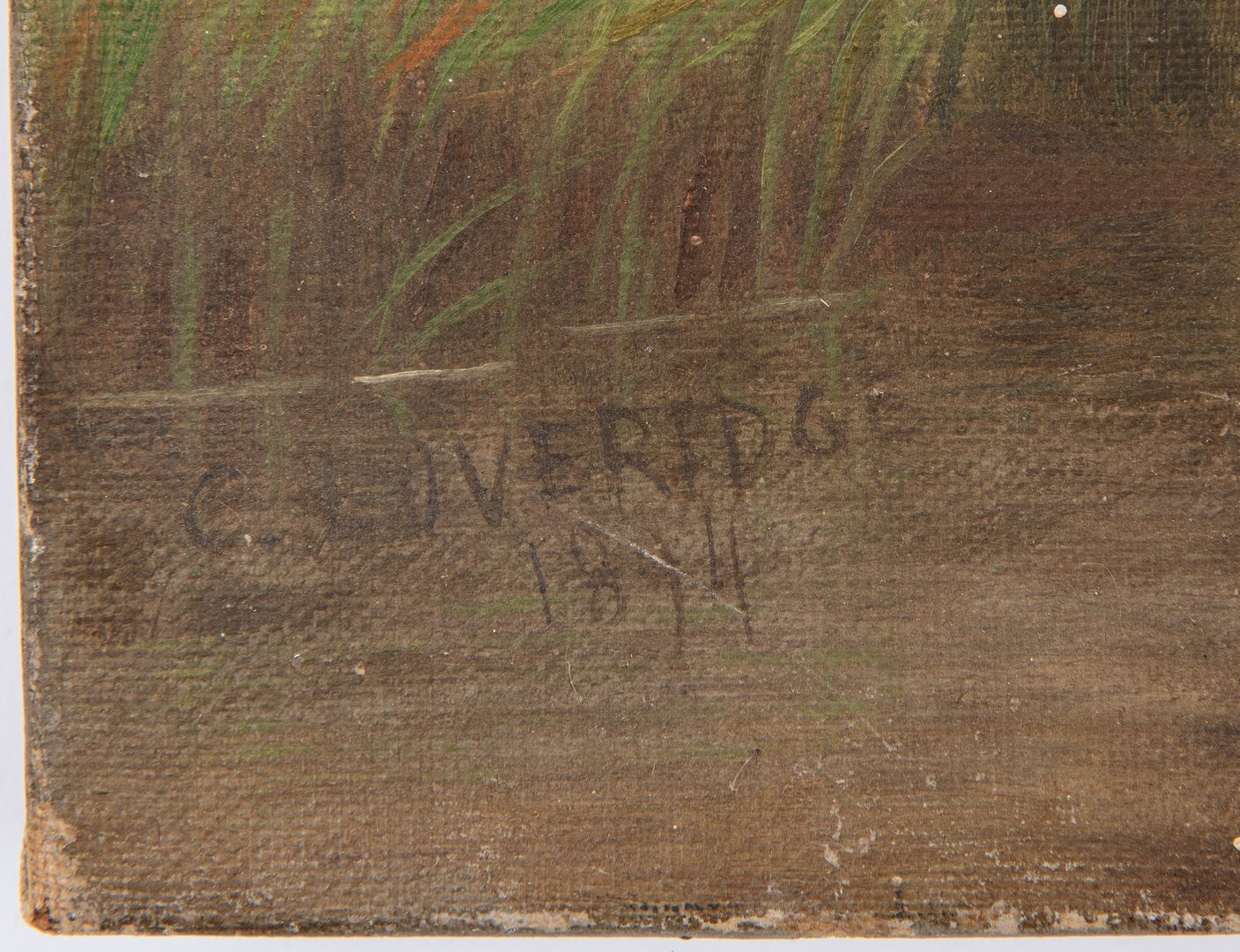 Lot 413: Clinton Loveridge O/C, Landscape with Cows