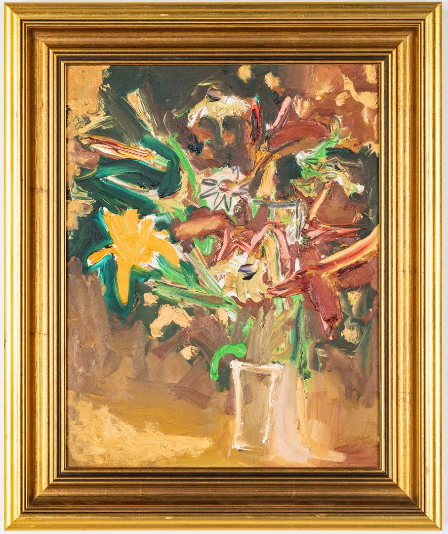 Lot 421: Sterling Strauser O/B, Still Life Floral Painting