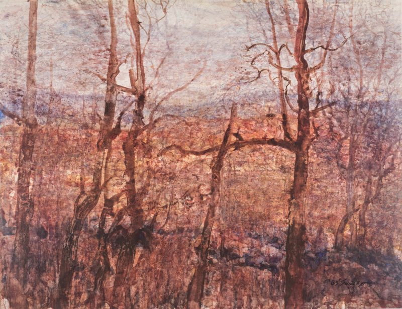 Lot 426: Carl Sublett Watercolor Landscape, Wild Lace