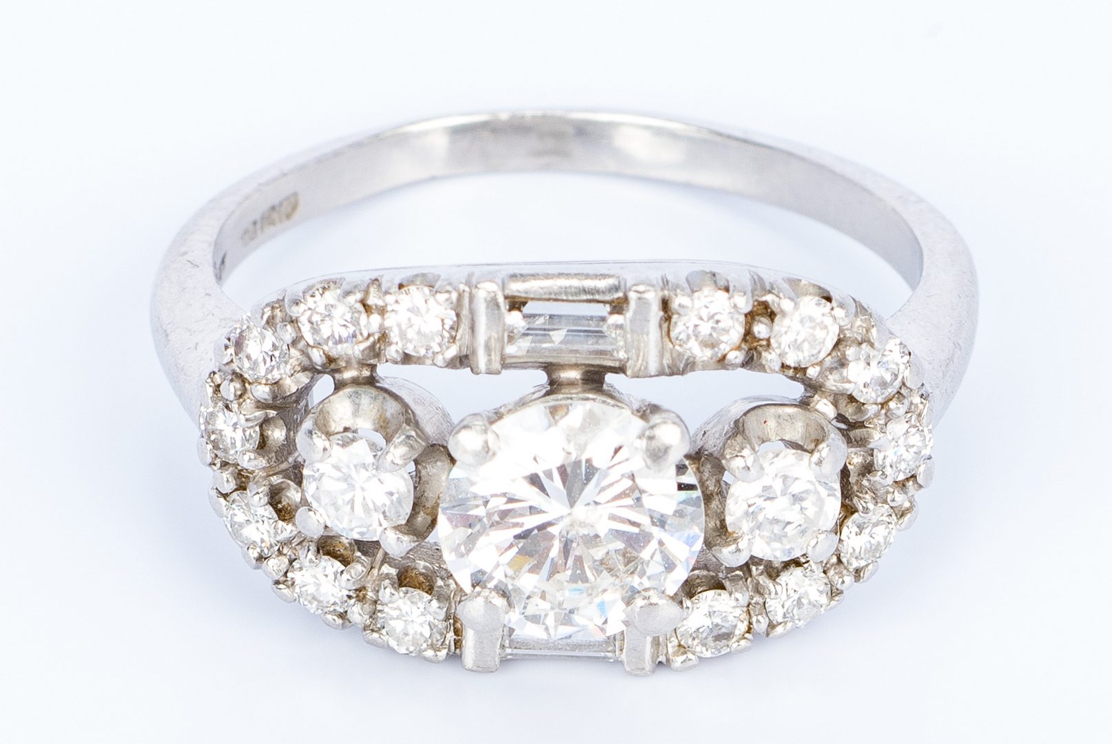 Lot 431: Vintage Platinum Diamond Ring