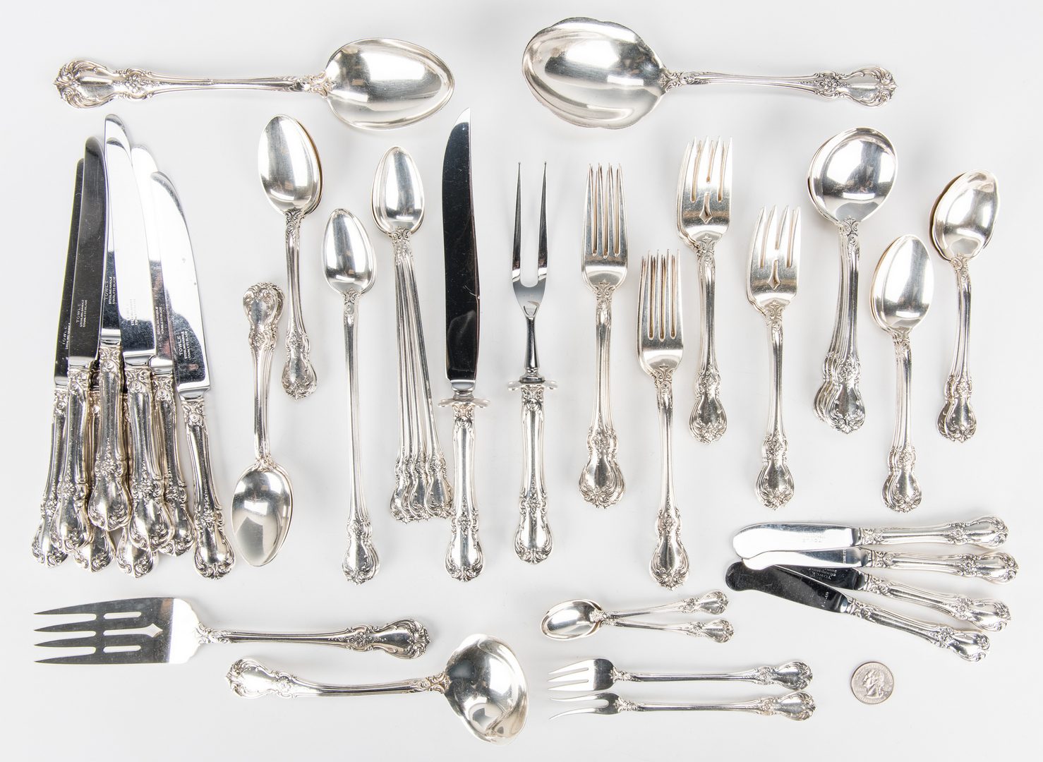 Lot 452: Old Master Sterling Flatware, 64 pieces