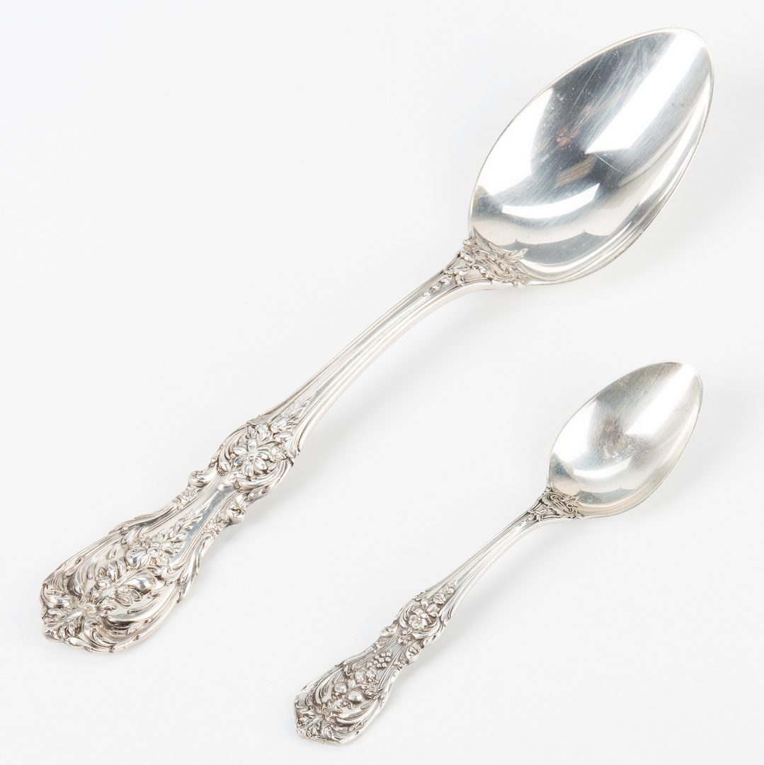 Lot 453: Reed & Barton Francis I Sterling Flatware plus souvenir spoons