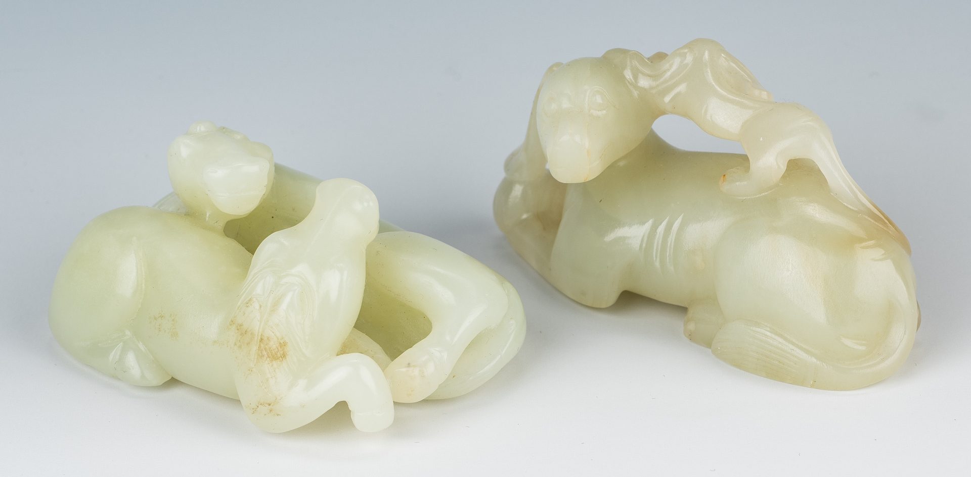 Lot 469: 8 Chinese Carved Jade Items, incl. Animals