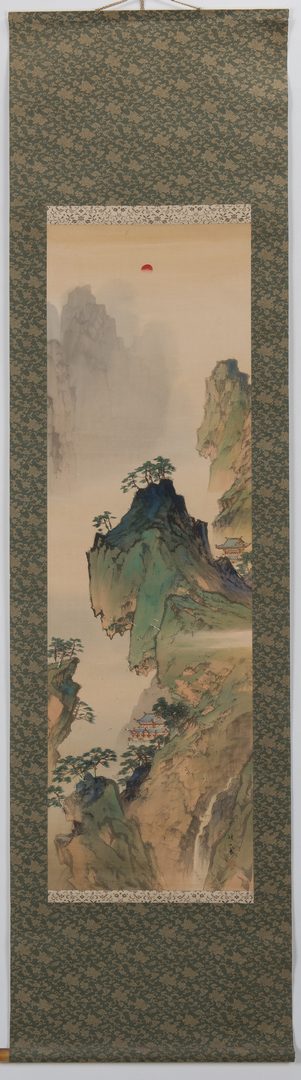 Lot 486: Asian Mountain Landscape Scroll w/ Box