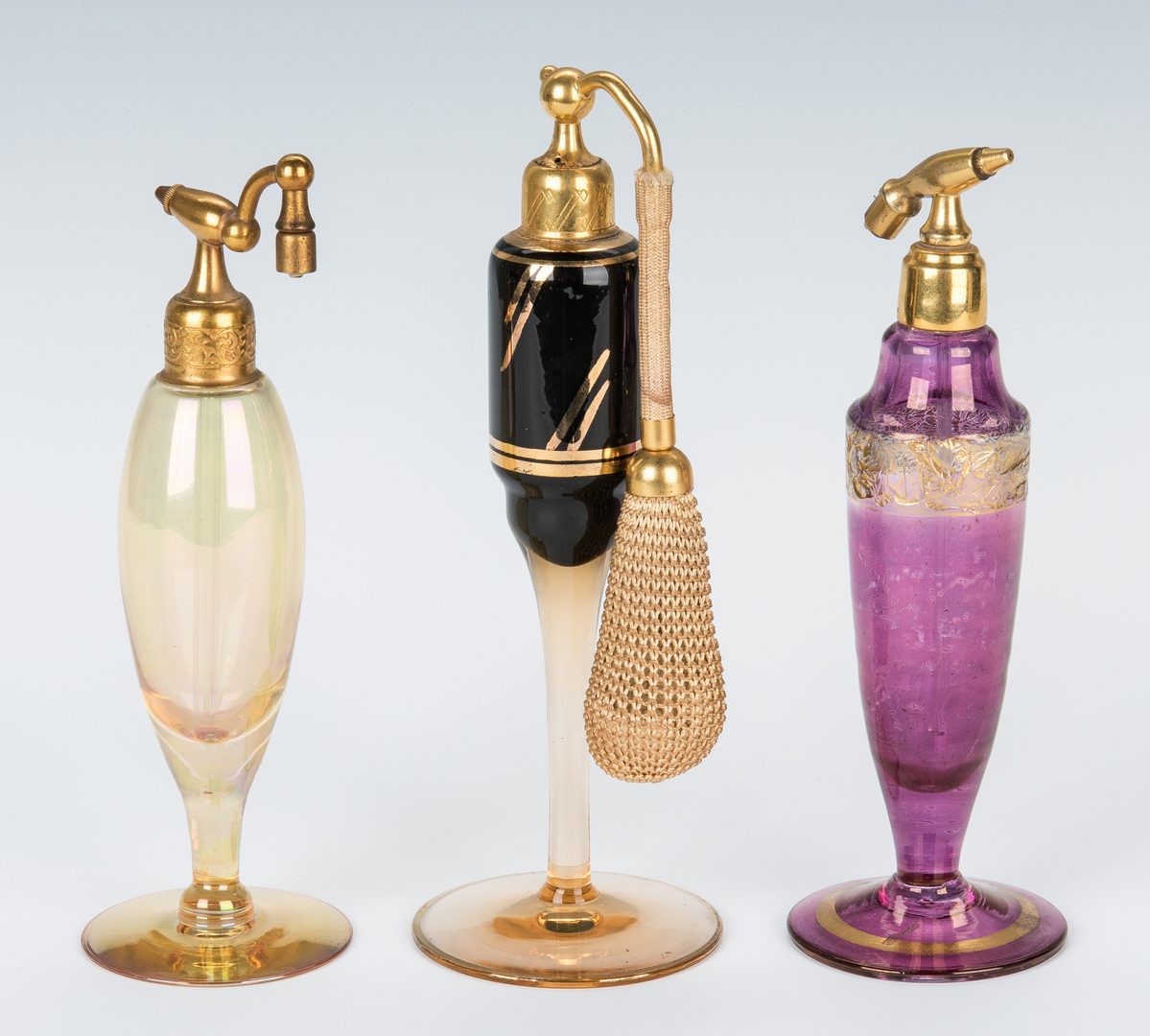 Lot 497: 12 Art Deco Perfume Bottles & Vases, incl. Czechoslovakia