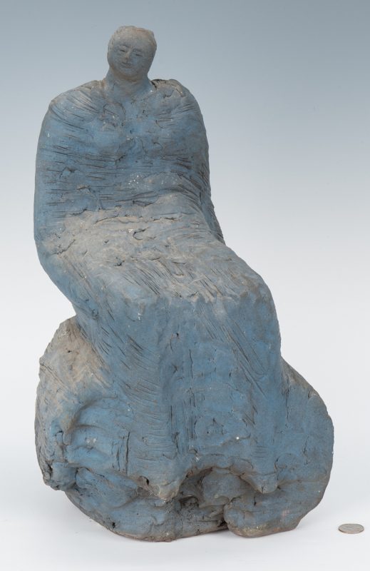 Lot 511: Olen Bryant Blue Ceramic Female Figure