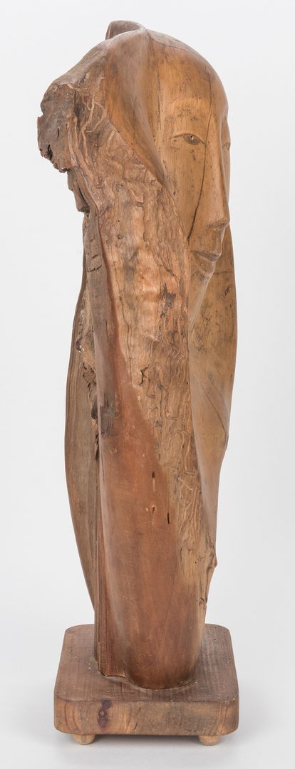 Lot 512: Olen Bryant Carved Wood Face Sculpture