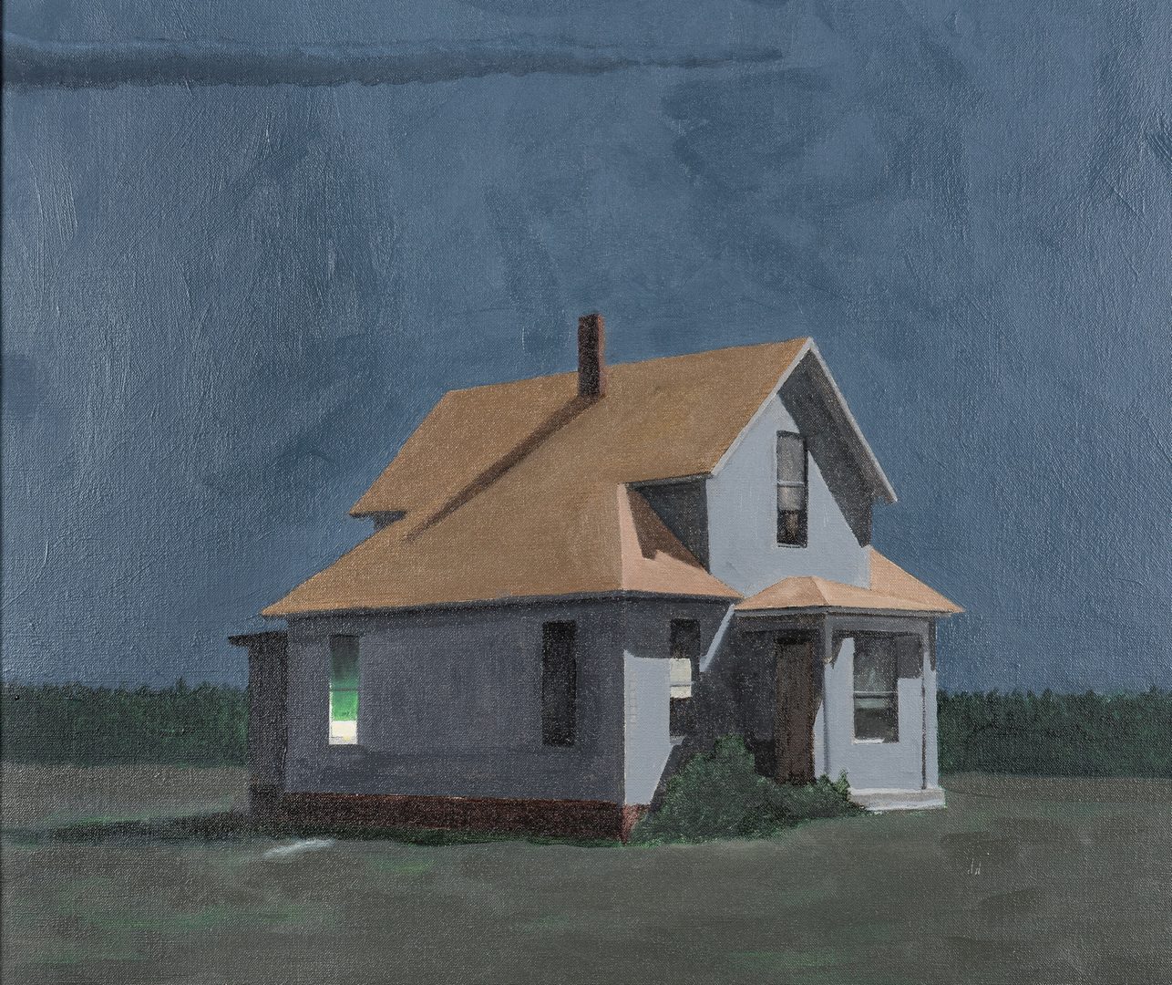 Lot 521: Joseph Richards O/C, Farmhouse Under Full Moon