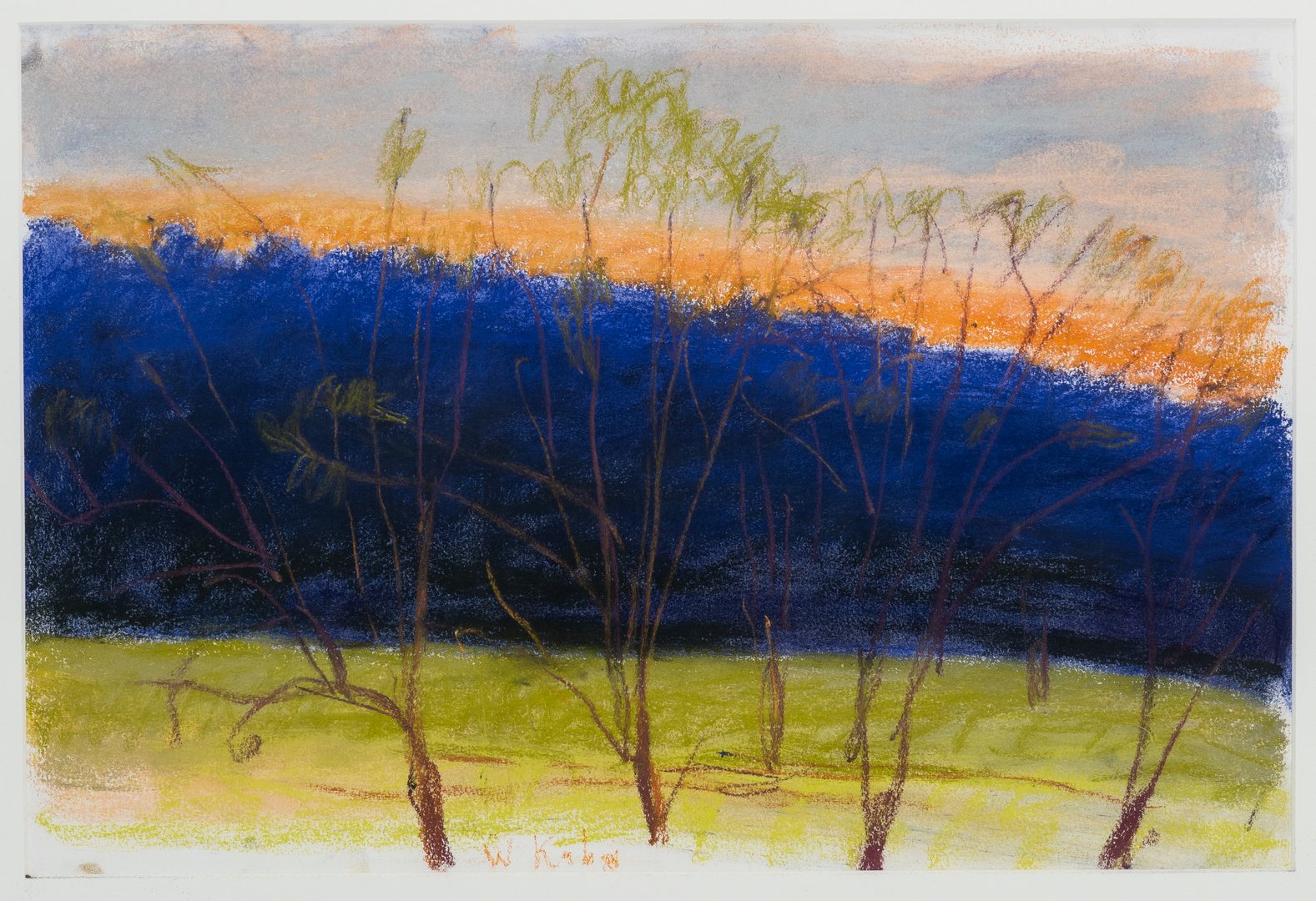 Lot 525: Wolf Kahn pastel, "Evening Breeze"