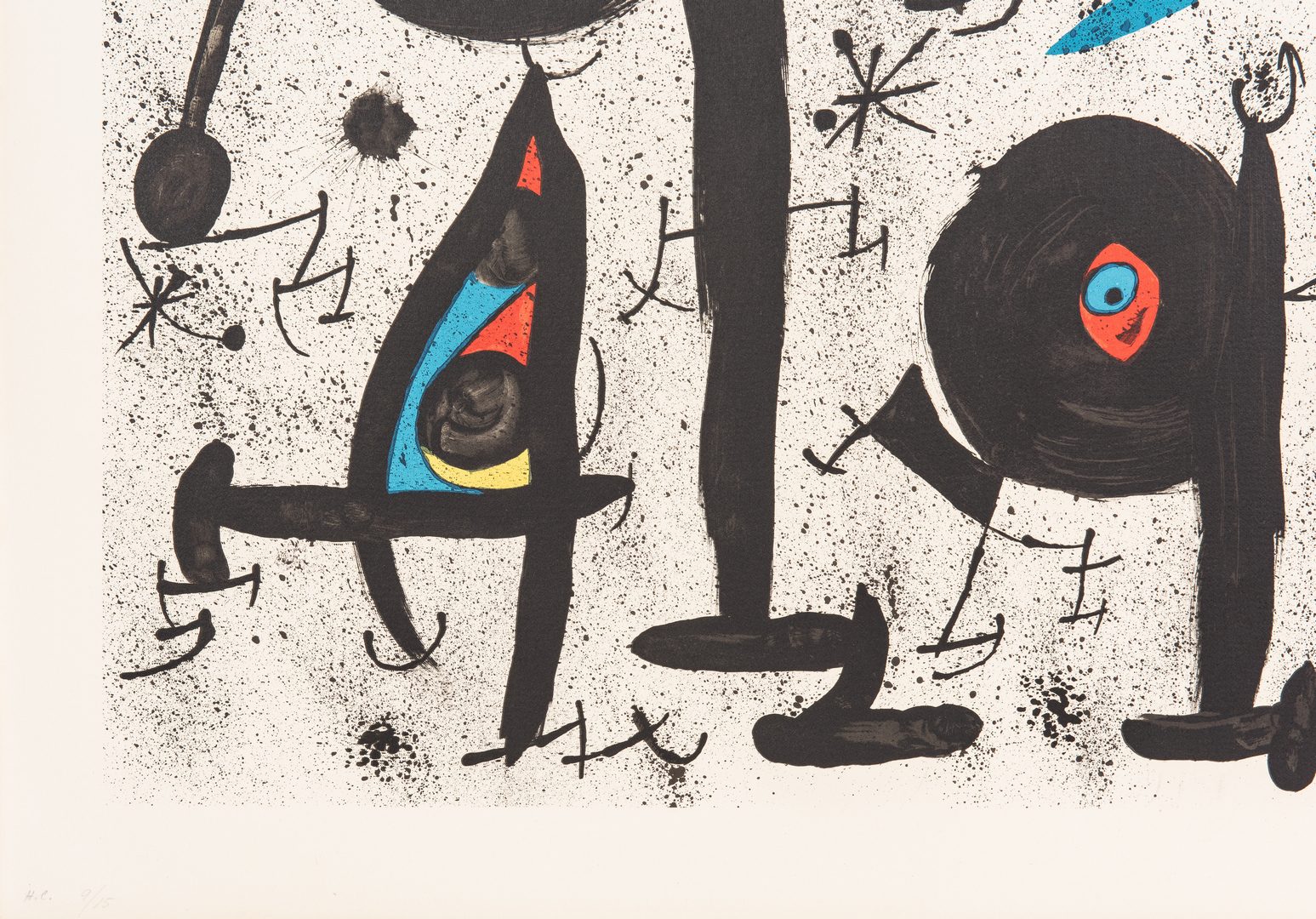Lot 527: Joan Miro Limited Edition Lithograph, Homentage a Joan Prats