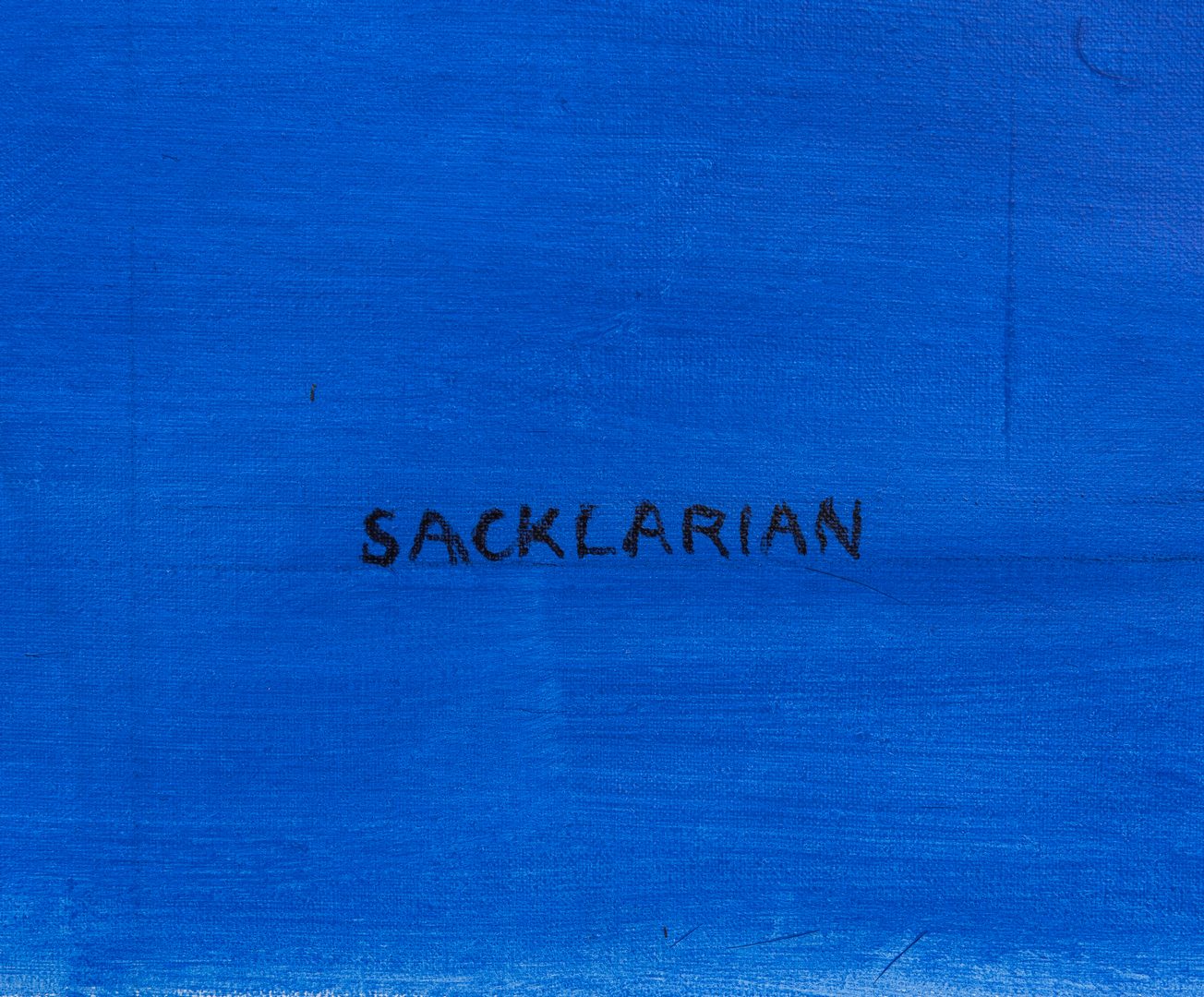 Lot 539: Untitled Abstract on Canvas by Stephen Sacklarian