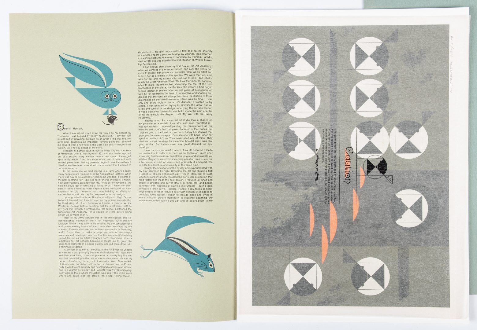 Lot 545: 4 Charley Harper Serigraphs. incl. Partial Portfolio & "House Wrens"