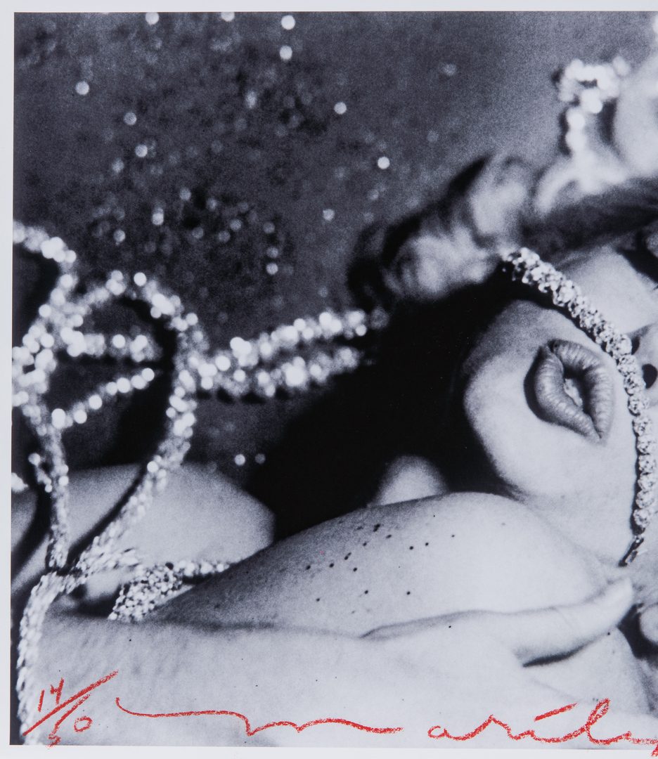 Lot 557: Bert Stern Marilyn Monroe Last Sitting Photograph, Kiss in Rhinestones