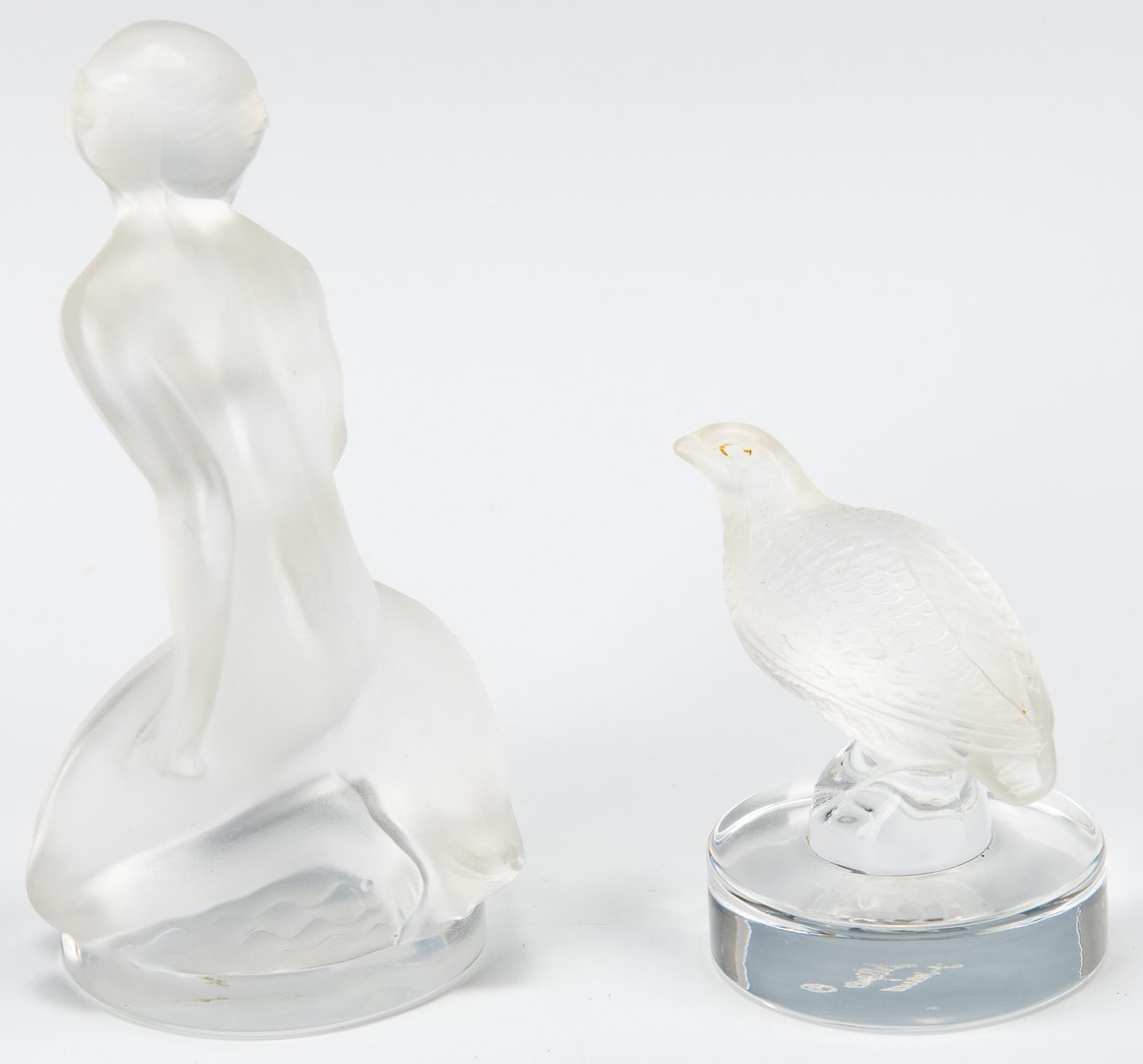 Lot 575: 9 Assorted Lalique Novelty Crystal Items
