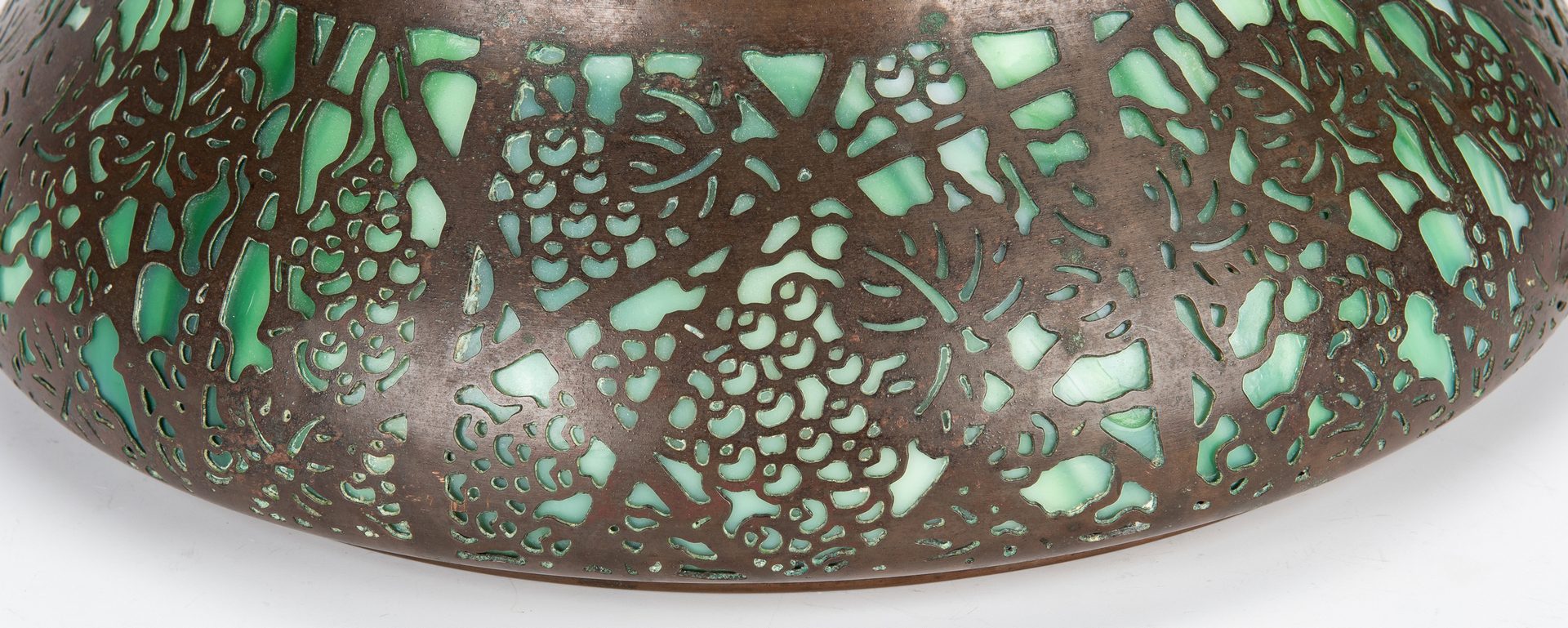 Lot 576: Tiffany Studios Glass and Bronze Jardiniere