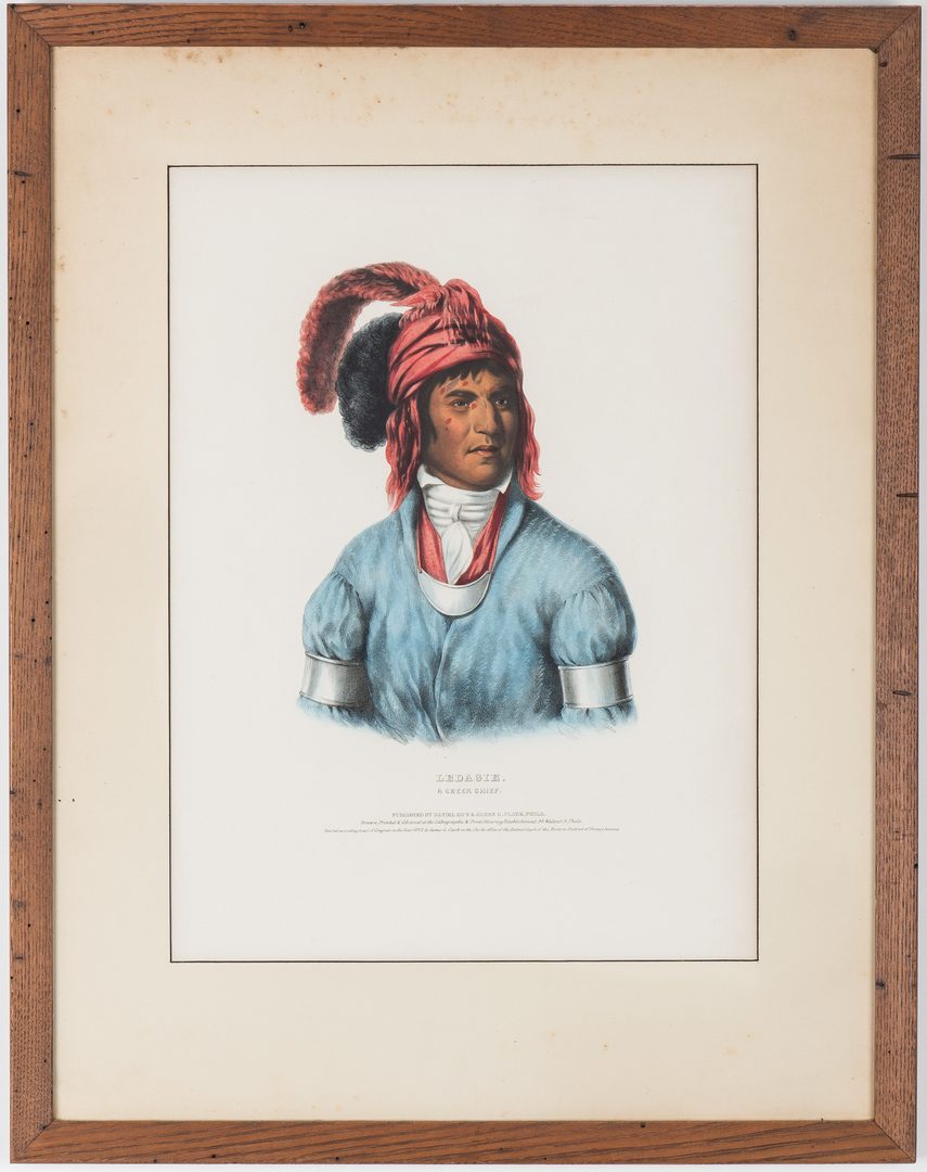 Lot 585: 5 McKenney & Hall Indian Lithographs