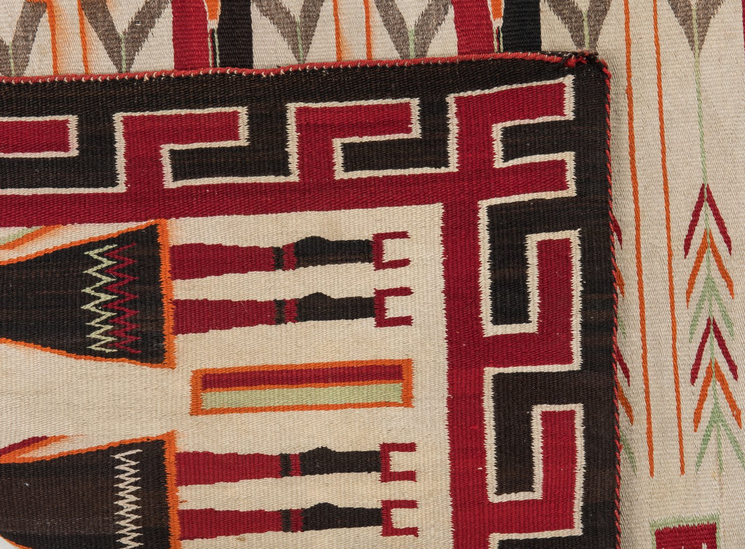 Lot 588: Navajo Yei Rug, 4.4 x 3.5, c. 1920