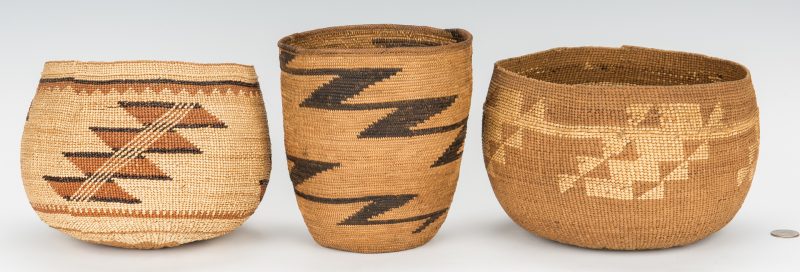Lot 593: 3 Northwest Native American Baskets