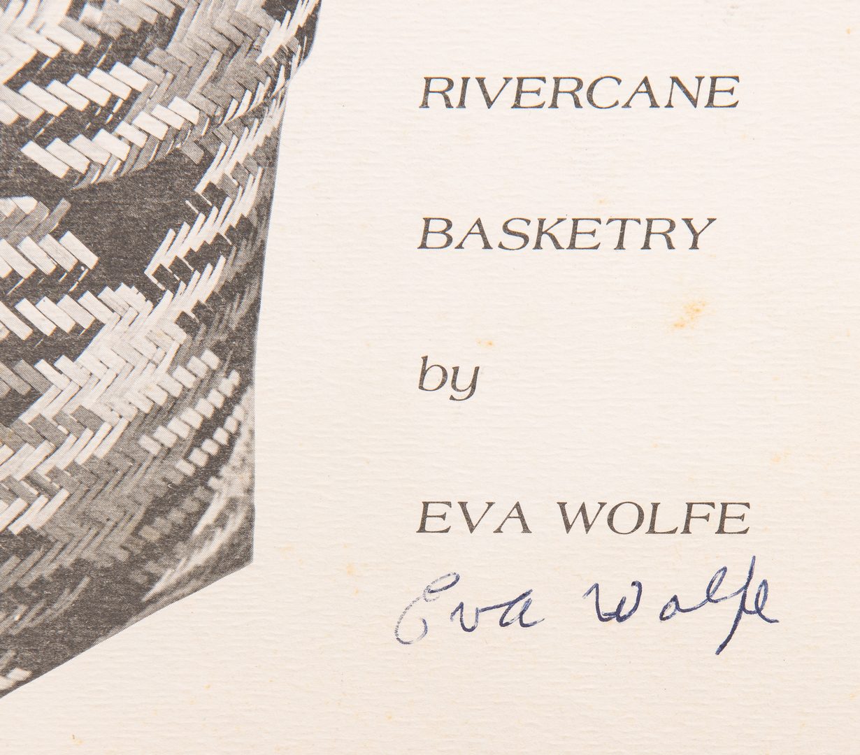Lot 595: Cherokee Eva Wolfe Double Rivercane Storage Basket