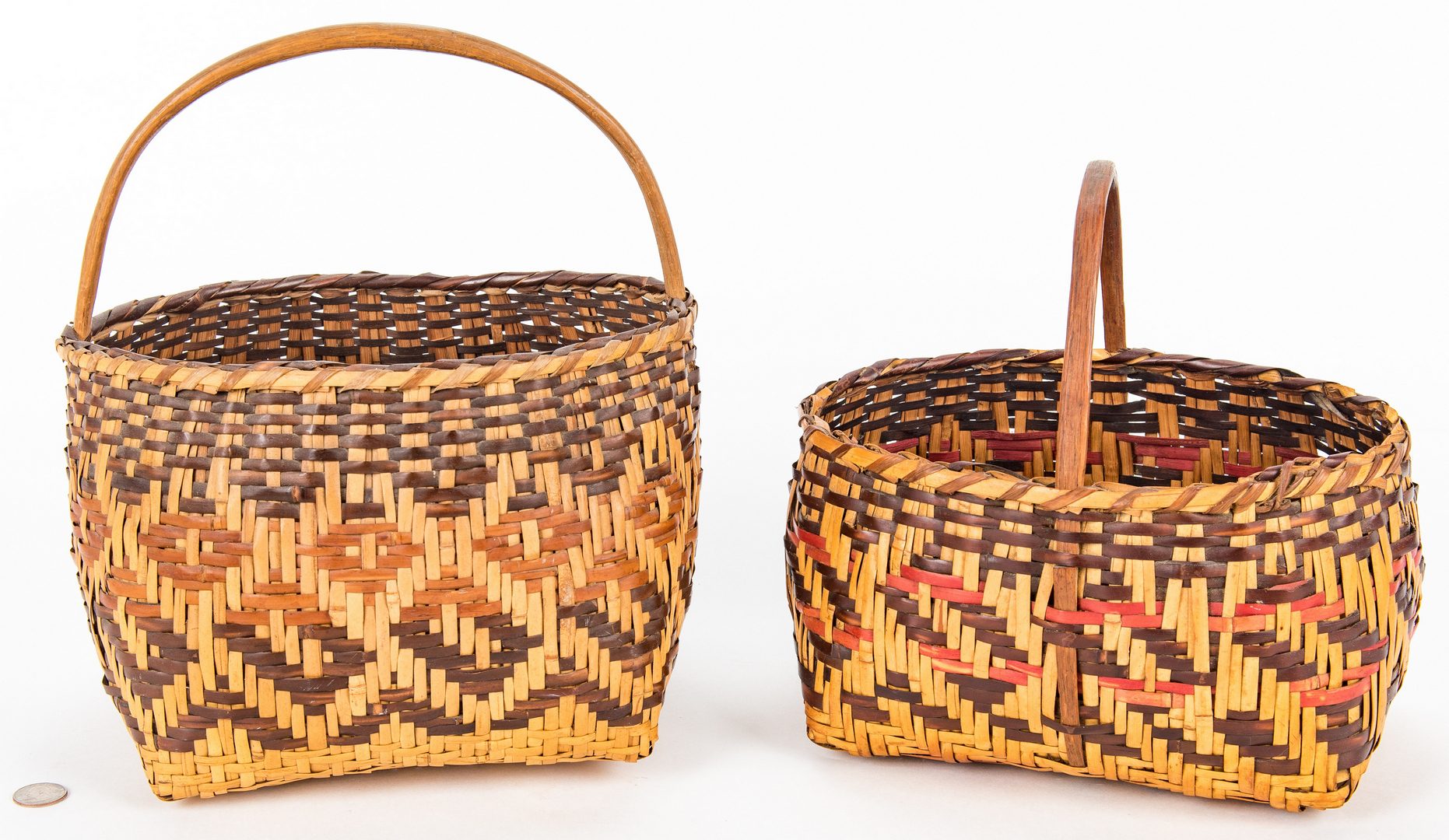 Lot 596: 2 Cherokee Rivercane Baskets
