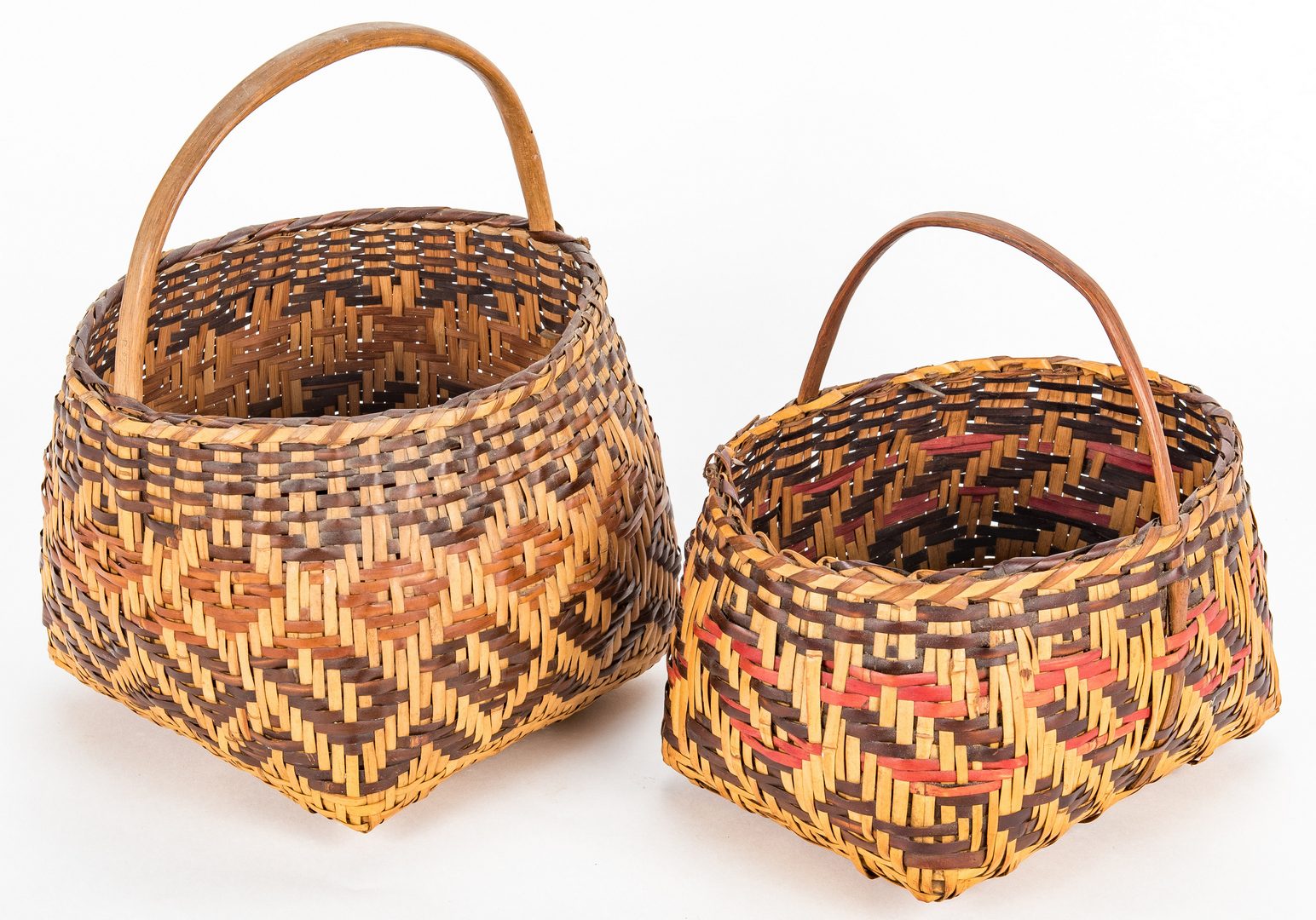 Lot 596: 2 Cherokee Rivercane Baskets