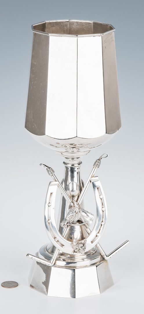 Lot 59: Equestrian Themed Silver Trophy Cup