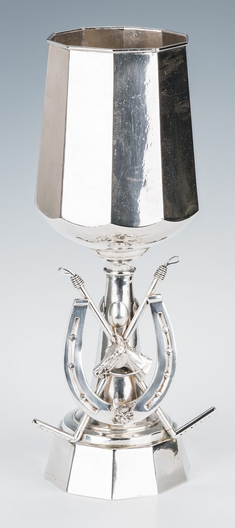 Lot 59: Equestrian Themed Silver Trophy Cup
