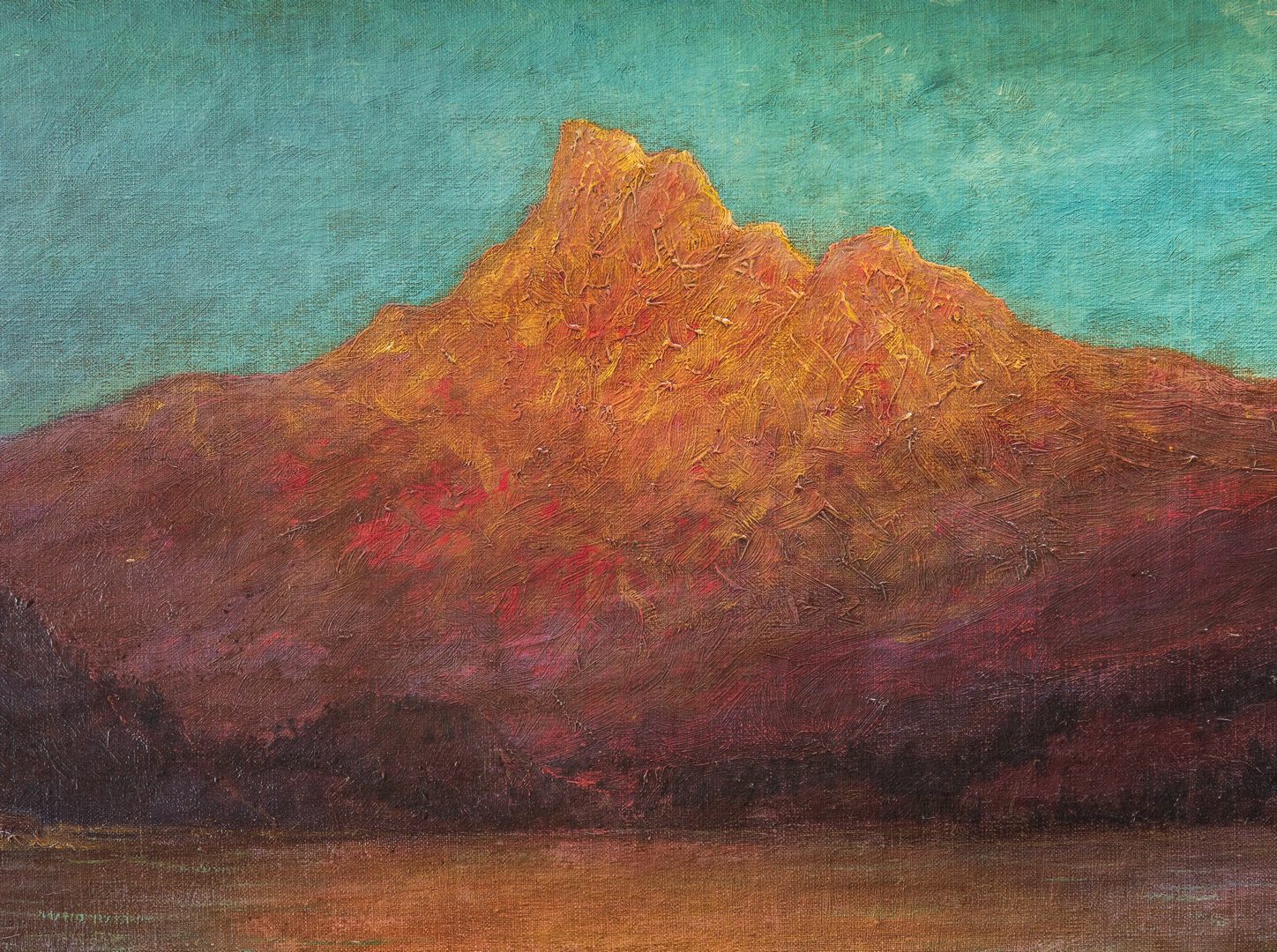 Lot 621: G. Sether, Oil on Canvas, View Mt. Hood