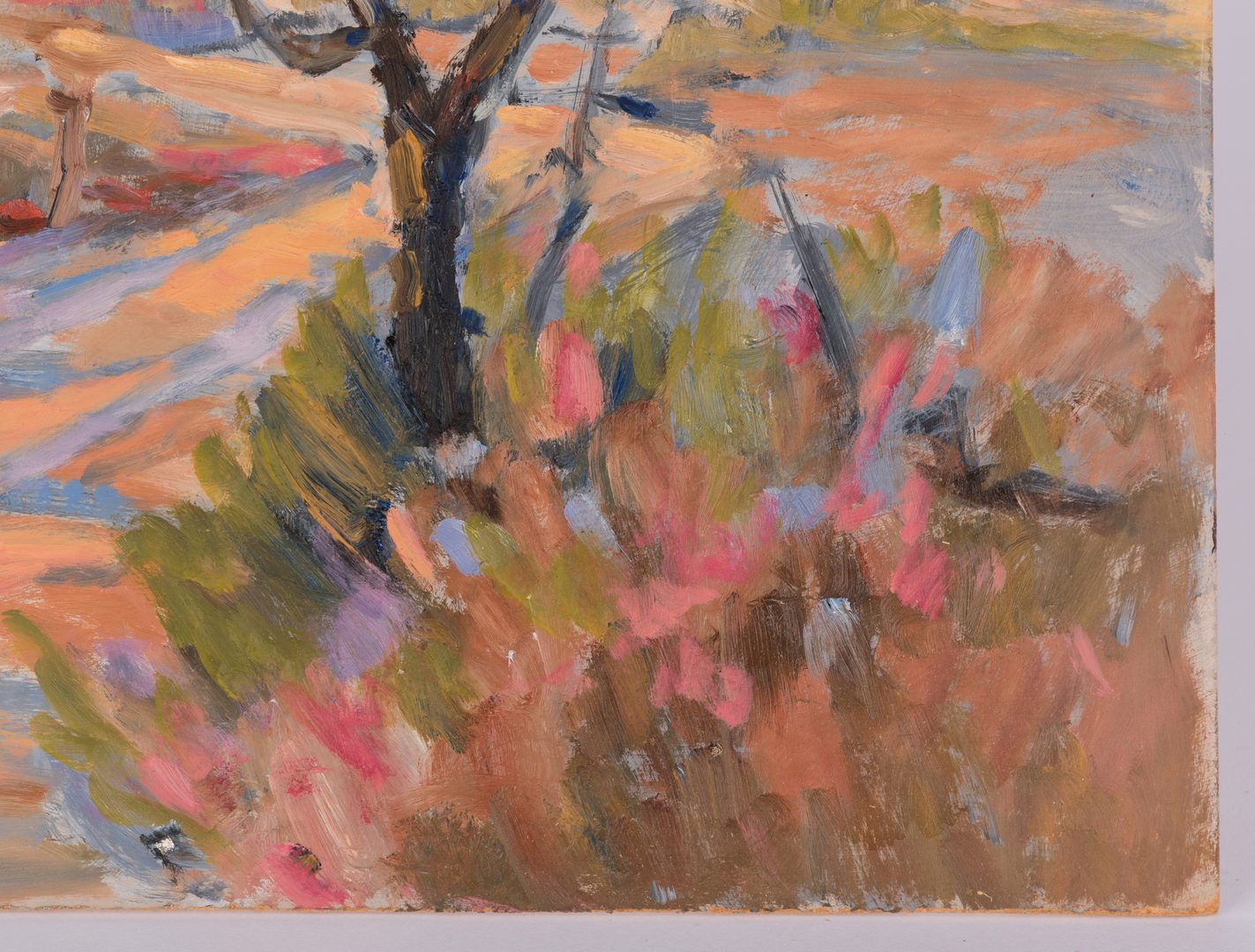 Lot 629: Earline Barnes Farmstead Landscape Painting