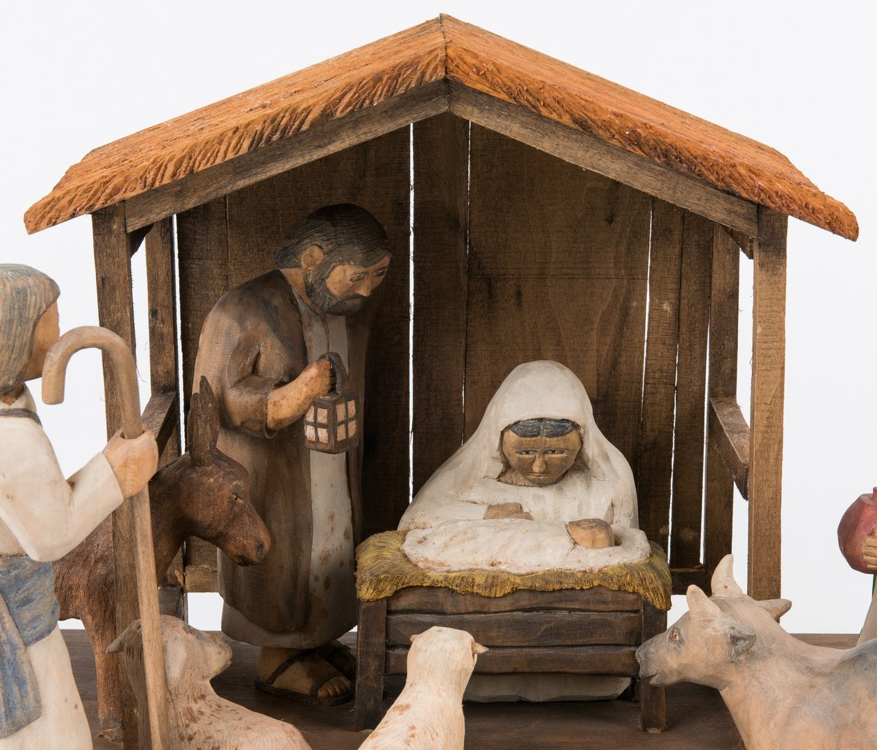 Lot 640: Roy Pace Folk Art Nativity Scene