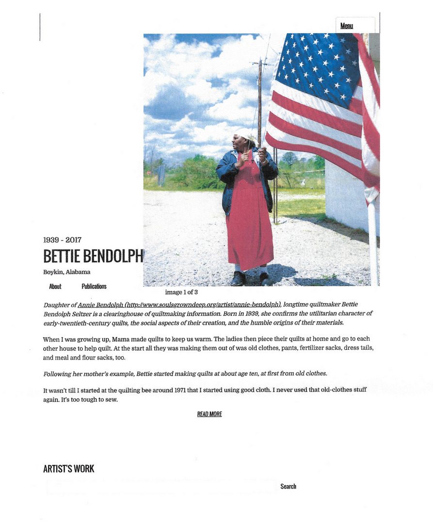 Lot 646: Gee’s Bend Quilt, Bettie B. Seltzer