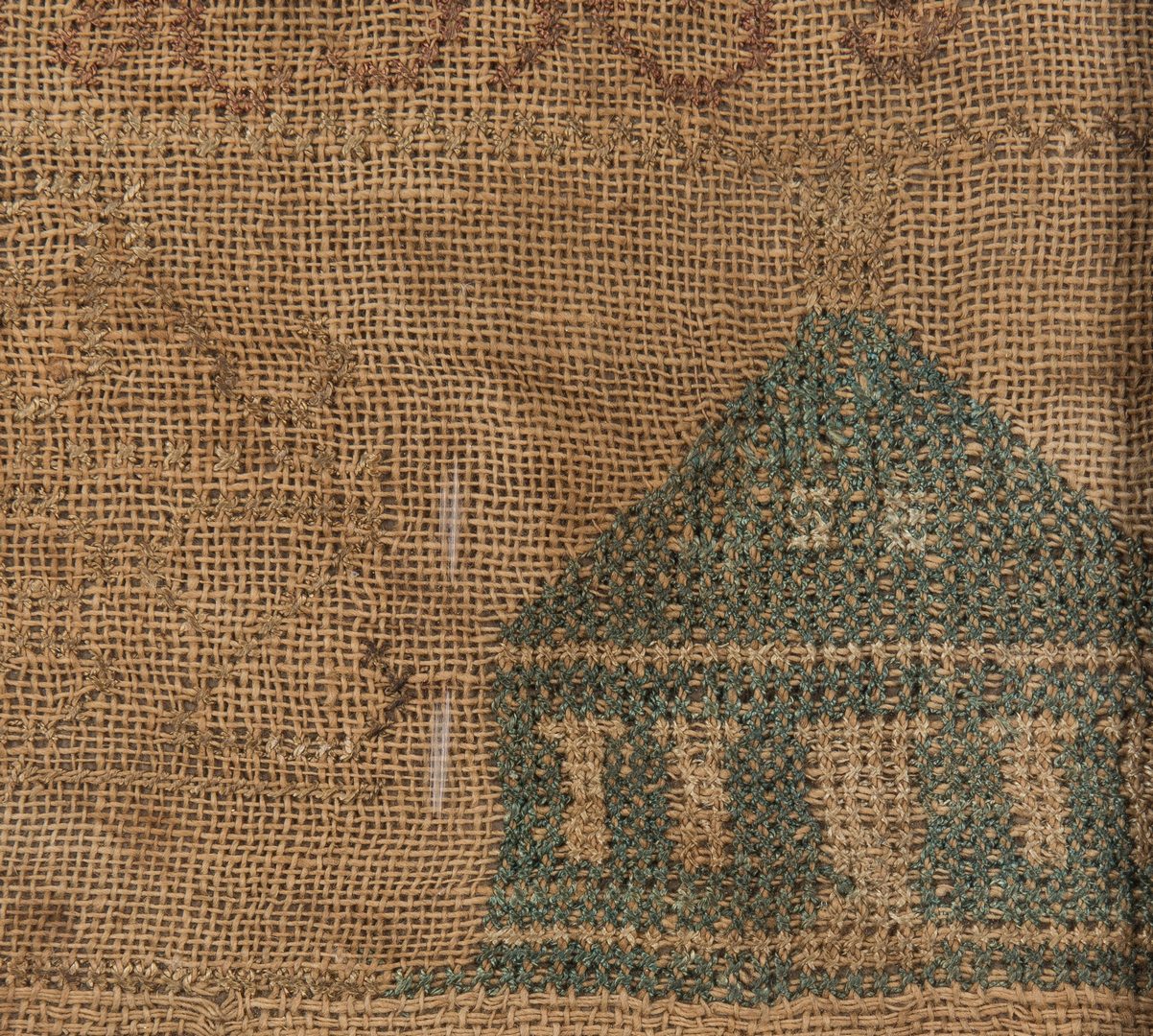 Lot 648: Kentucky House Sampler and Needlework Picture