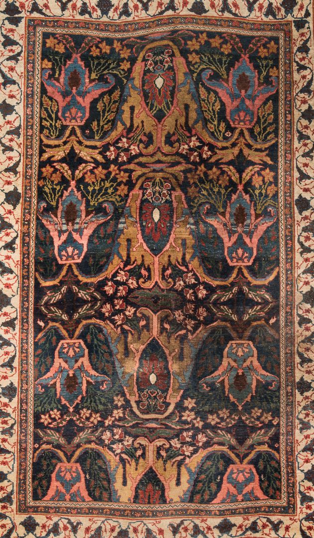 Lot 650: Antique Bidjar area rug, 9'2" x 5'8"