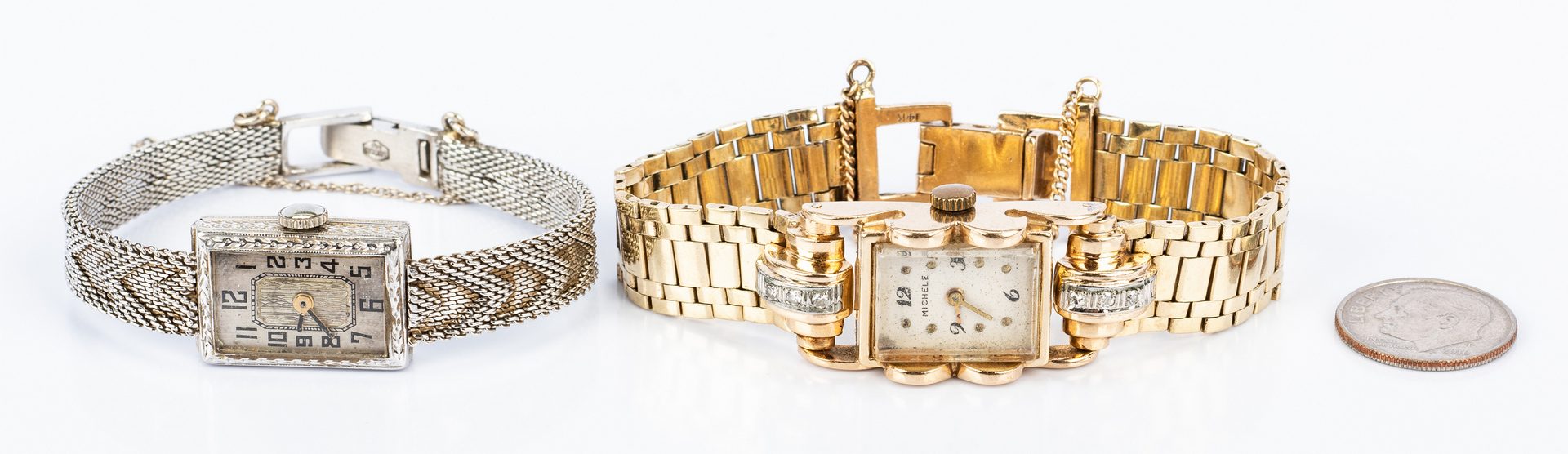 Lot 671: 2 Vintage 14K Lady's Watches