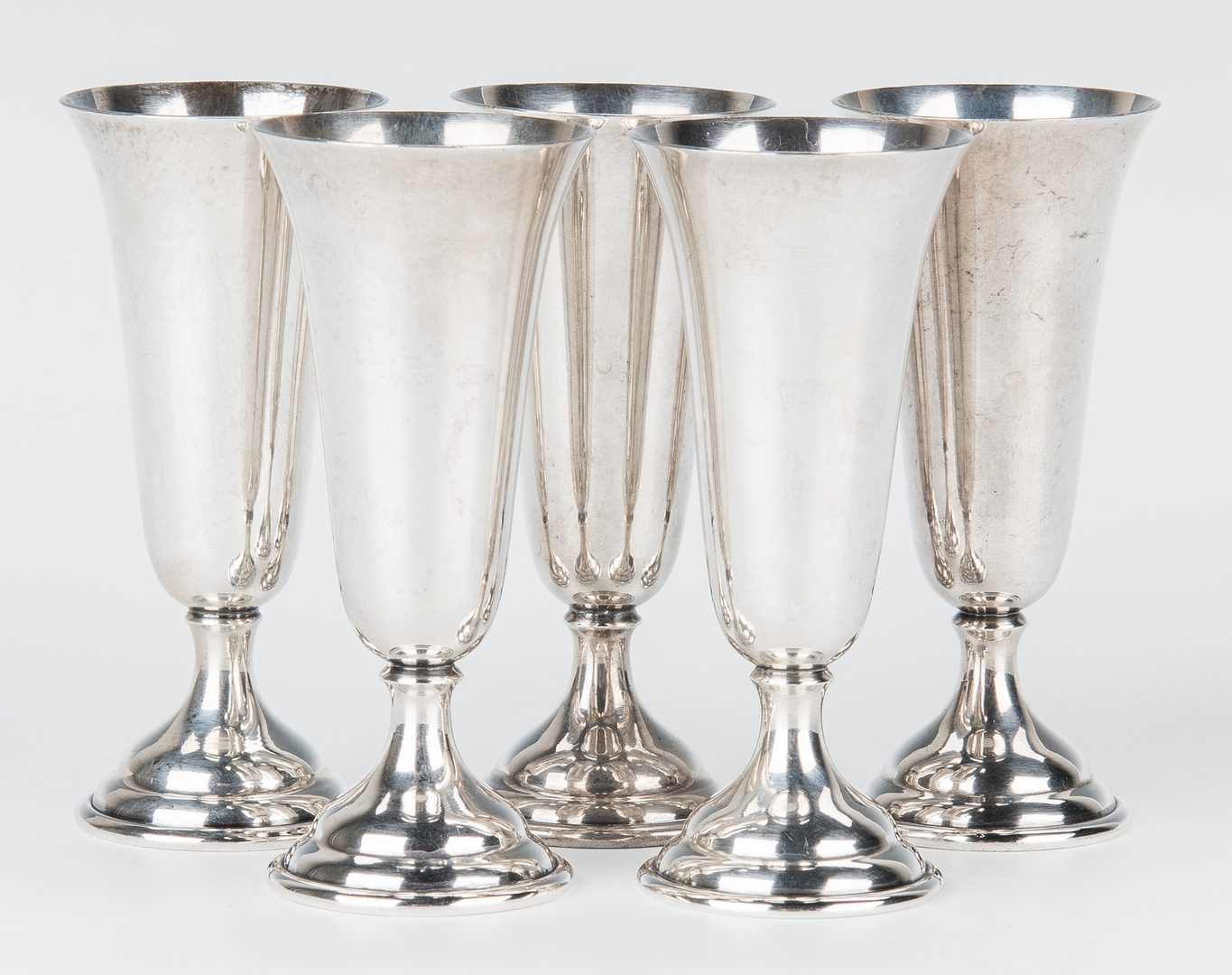 Lot 691: Sterling Silver Plates, Goblets & Cups, 37 items total
